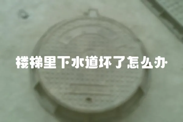 樓梯里下水道壞了怎么辦