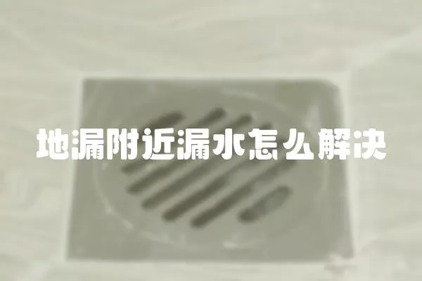 地漏附近漏水怎么解決