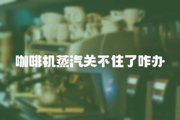 咖啡機蒸汽關不住了咋辦