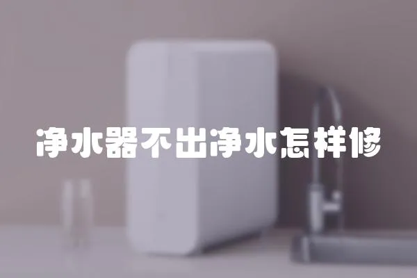 凈水器不出凈水怎樣修