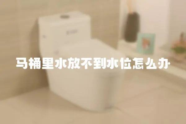 馬桶里水放不到水位怎么辦
