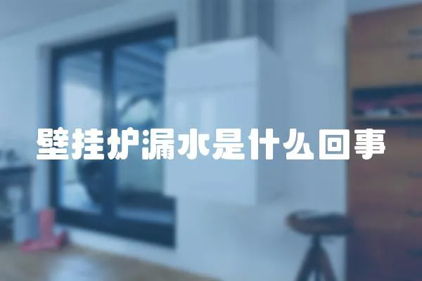 壁掛爐漏水是什么回事