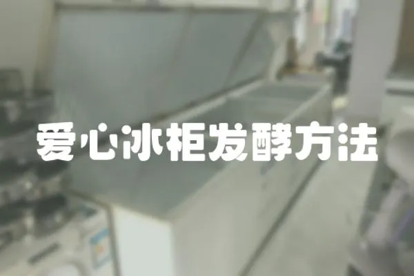 愛心冰柜發酵方法