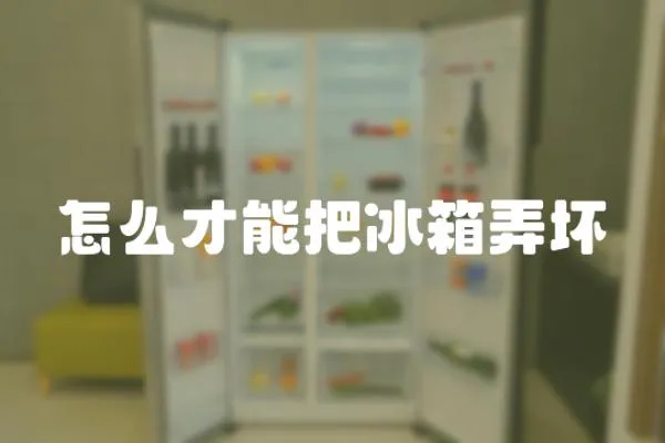 怎么才能把冰箱弄壞