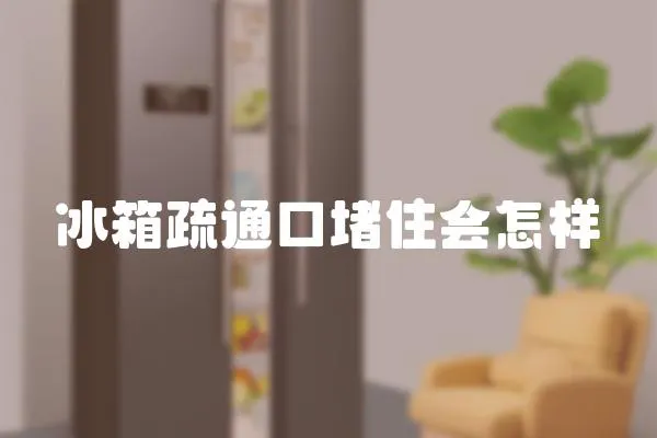 冰箱疏通口堵住會怎樣