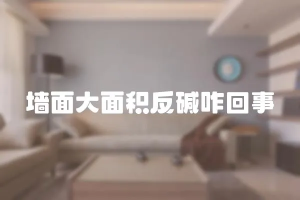墻面大面積反堿咋回事