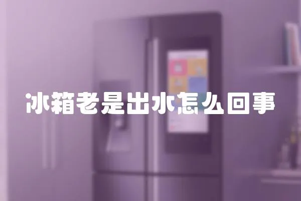 冰箱老是出水怎么回事
