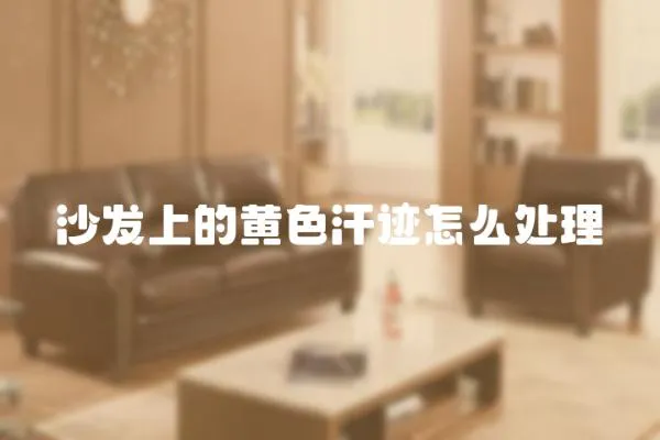 沙發上的黃色汗跡怎么處理