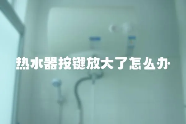 熱水器按鍵放大了怎么辦