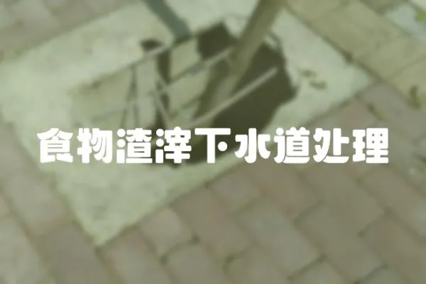 食物渣滓下水道處理