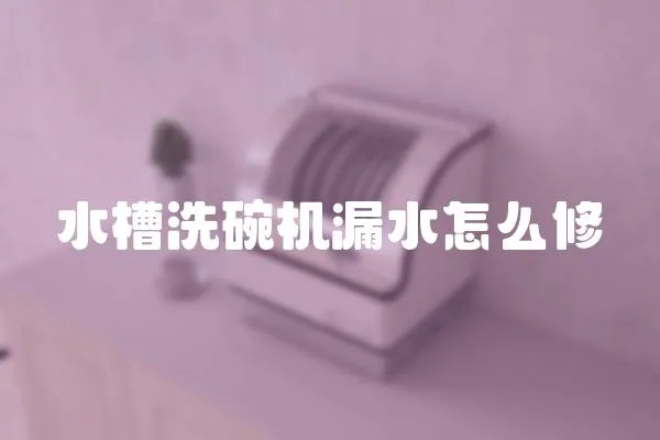 水槽洗碗机漏水怎么修