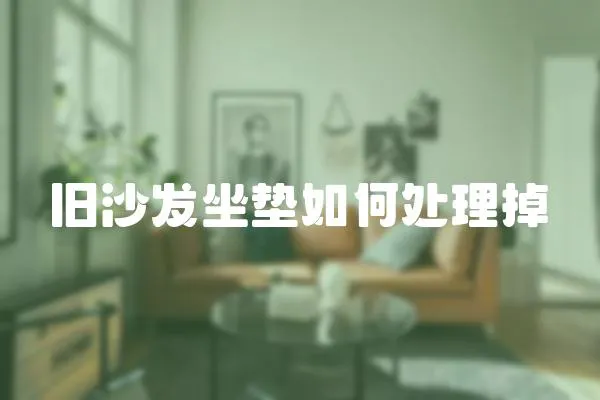 舊沙發(fā)坐墊如何處理掉