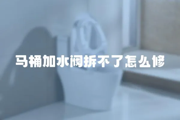 馬桶加水閥拆不了怎么修