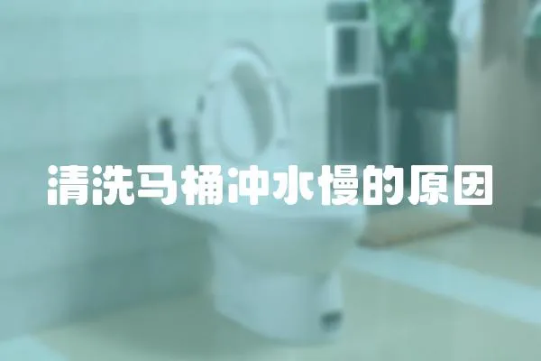 清洗馬桶沖水慢的原因