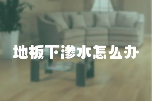 地板下滲水怎么辦