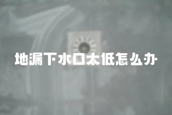 地漏下水口太低怎么辦