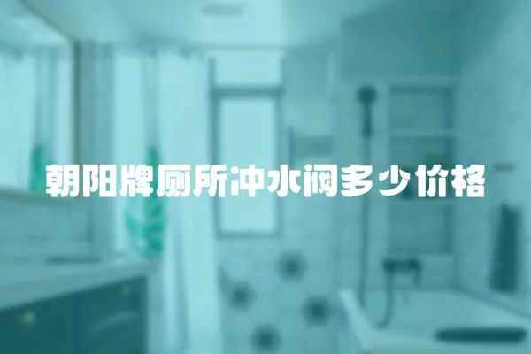 朝陽牌廁所沖水閥多少價格