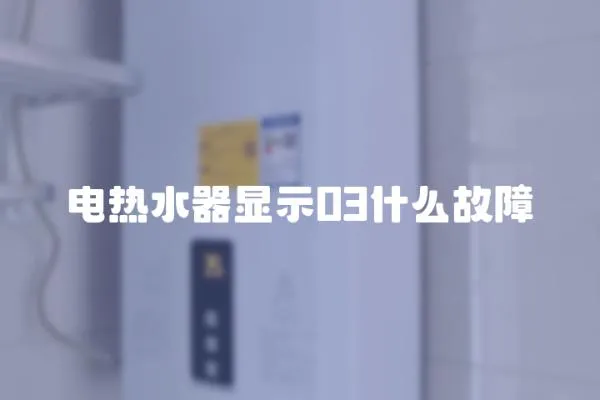 電熱水器顯示03什么故障