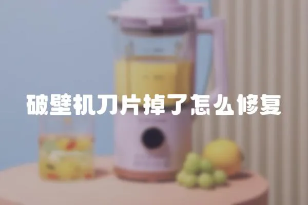 破壁機刀片掉了怎么修復