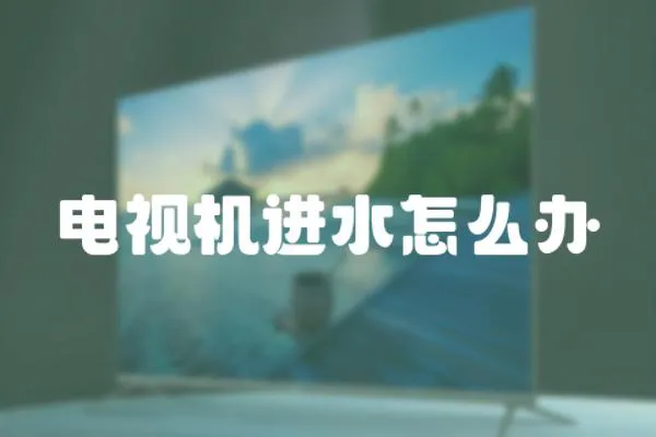 電視機進水怎么辦