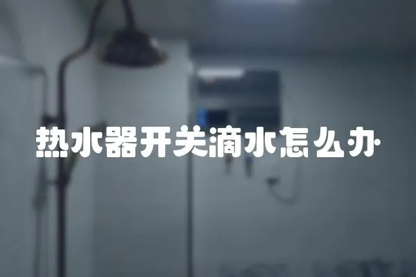 熱水器開關滴水怎么辦