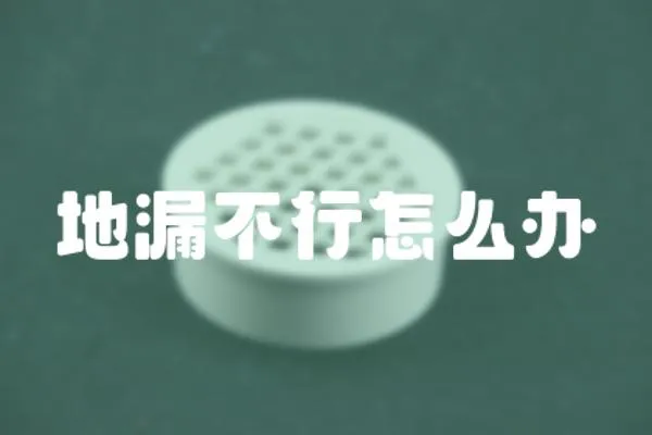 地漏不行怎么辦
