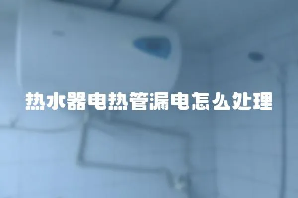 熱水器電熱管漏電怎么處理