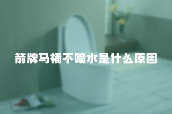 箭牌馬桶不噴水是什么原因