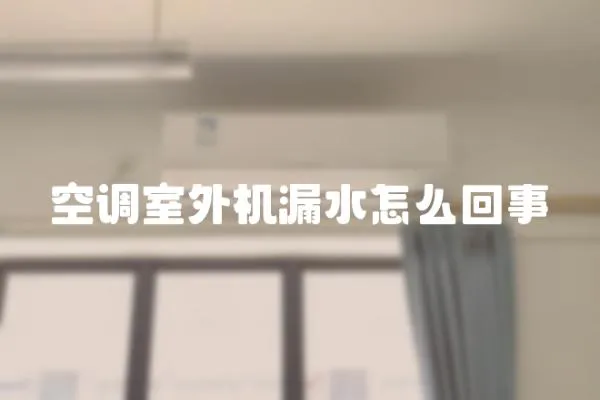 空調(diào)室外機漏水怎么回事