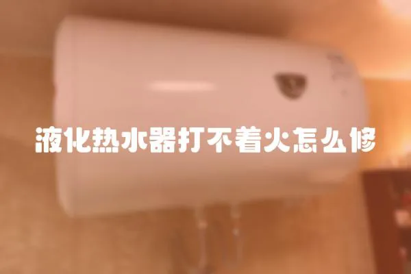 液化熱水器打不著火怎么修