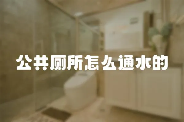 公共廁所怎么通水的