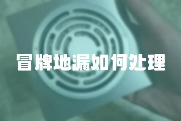 冒牌地漏如何處理