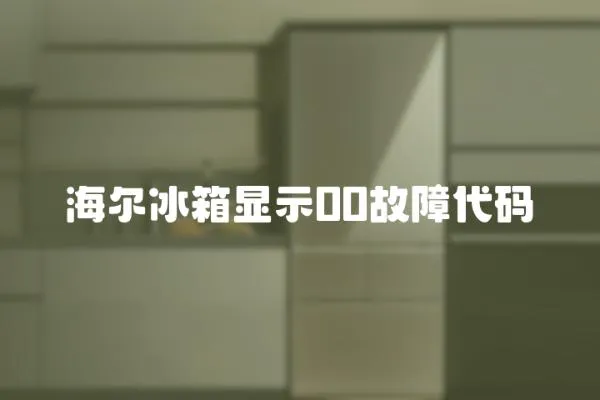 海爾冰箱顯示00故障代碼
