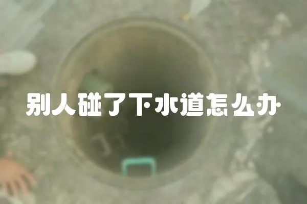 別人碰了下水道怎么辦