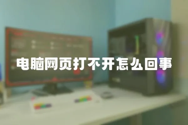 電腦網頁打不開怎么回事