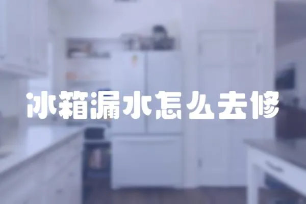冰箱漏水怎么去修
