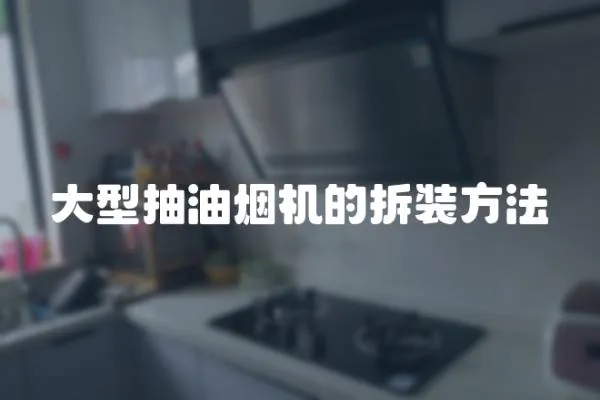 大型抽油煙機(jī)的拆裝方法