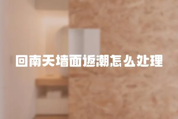 回南天墻面返潮怎么處理