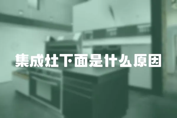 集成灶下面是什么原因