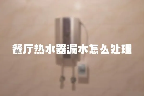 餐廳熱水器漏水怎么處理