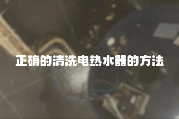 正確的清洗電熱水器的方法
