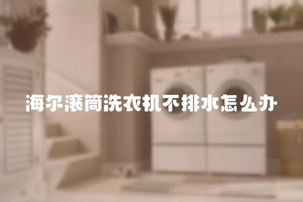 海爾滾筒洗衣機不排水怎么辦