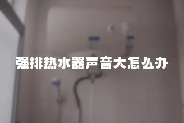 強排熱水器聲音大怎么辦