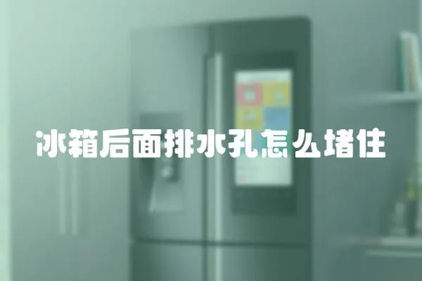 冰箱后面排水孔怎么堵住