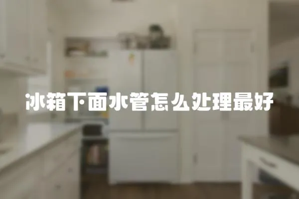 冰箱下面水管怎么處理最好
