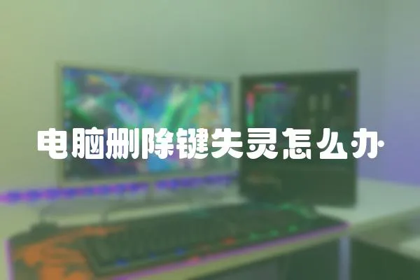 電腦刪除鍵失靈怎么辦
