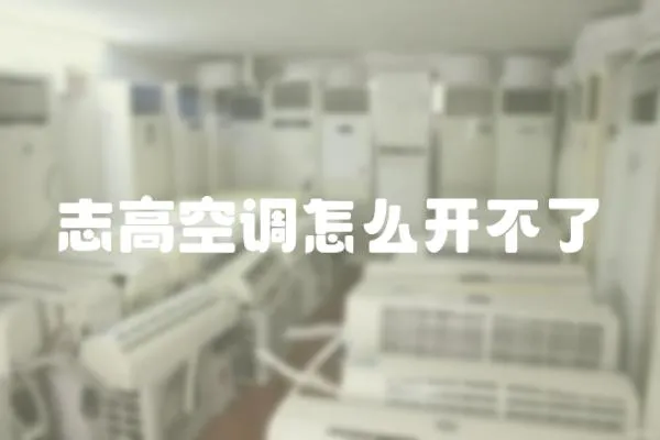 志高空調(diào)怎么開不了