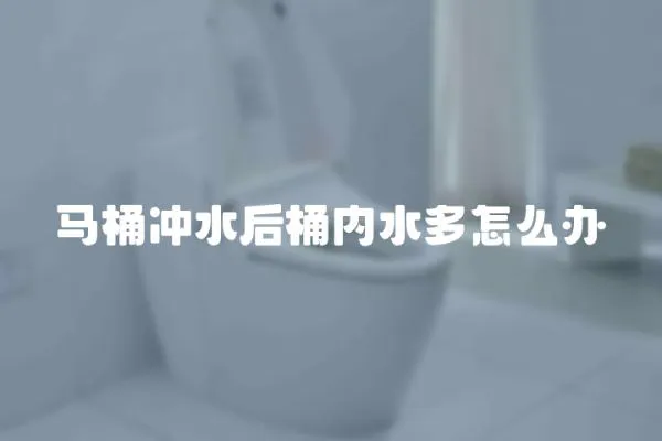馬桶沖水后桶內水多怎么辦
