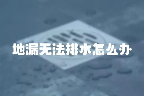 地漏無法排水怎么辦