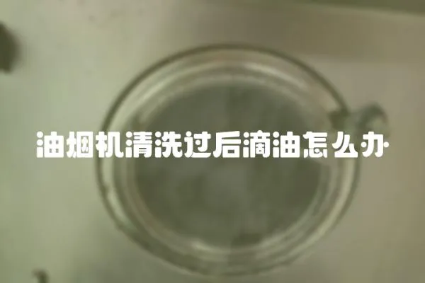 油煙機清洗過后滴油怎么辦